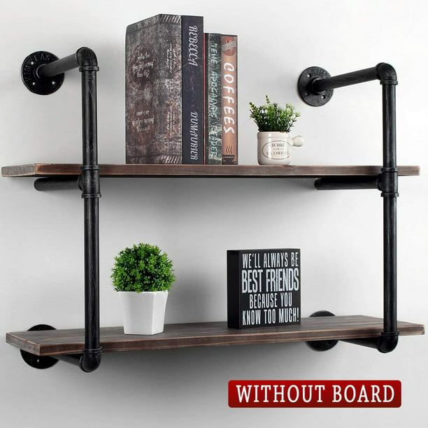 S More 2 4 Tier Industrial Vintage, S Wall Mounted Shelves