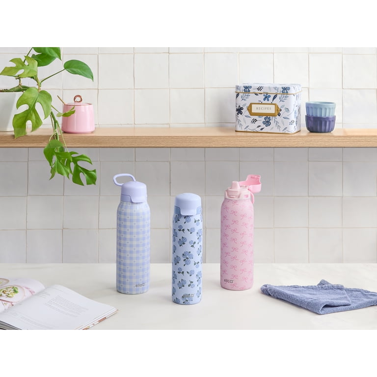 Ello Flip & Fill 22oz Stainless Steel Water Bottle, Hydrangea