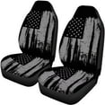 thumbnail image 4 of KUIFORTI Car Seat Covers Full Set of 4 Pcs Auto Seat Cover Car Front Seat and Split Bench Cover Pads Protector Washable Interior Accessories, American Flag Print, 4 of 7