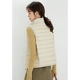 thumbnail image 5 of Wenseny Women’s Stand-up Collar Padded Warm Puffer Vest Zipper Outerwear Quilted Coat Ivory 2XL, 5 of 8