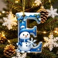 thumbnail image 6 of Clearance Cute Snowman Letter E Personalized Christmas Ornaments, Christmas Tree Decorations, 2D Christmas Tree Pendants for Xmas Tree Decor, 6 of 7