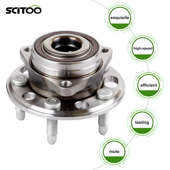 SCITOO 513288 Front Wheel Hub Bearing Assembly 1 Pack fit 10-16 for Buick for Chevy 5 Lugs w/ABS Hub Assembly Kit Fits select: 2010-2017 CHEVROLET EQUINOX LT