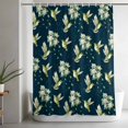 thumbnail image 5 of Blue Summer Botanical Long Shower Curtain Set, Waterproof Shower Curtains for Bathroom, Green Spring Floral Birds Farmhouse Washable Fabric Bath Curtain for Bathtub Decoration with Hooks 72x84 Inches, 5 of 9