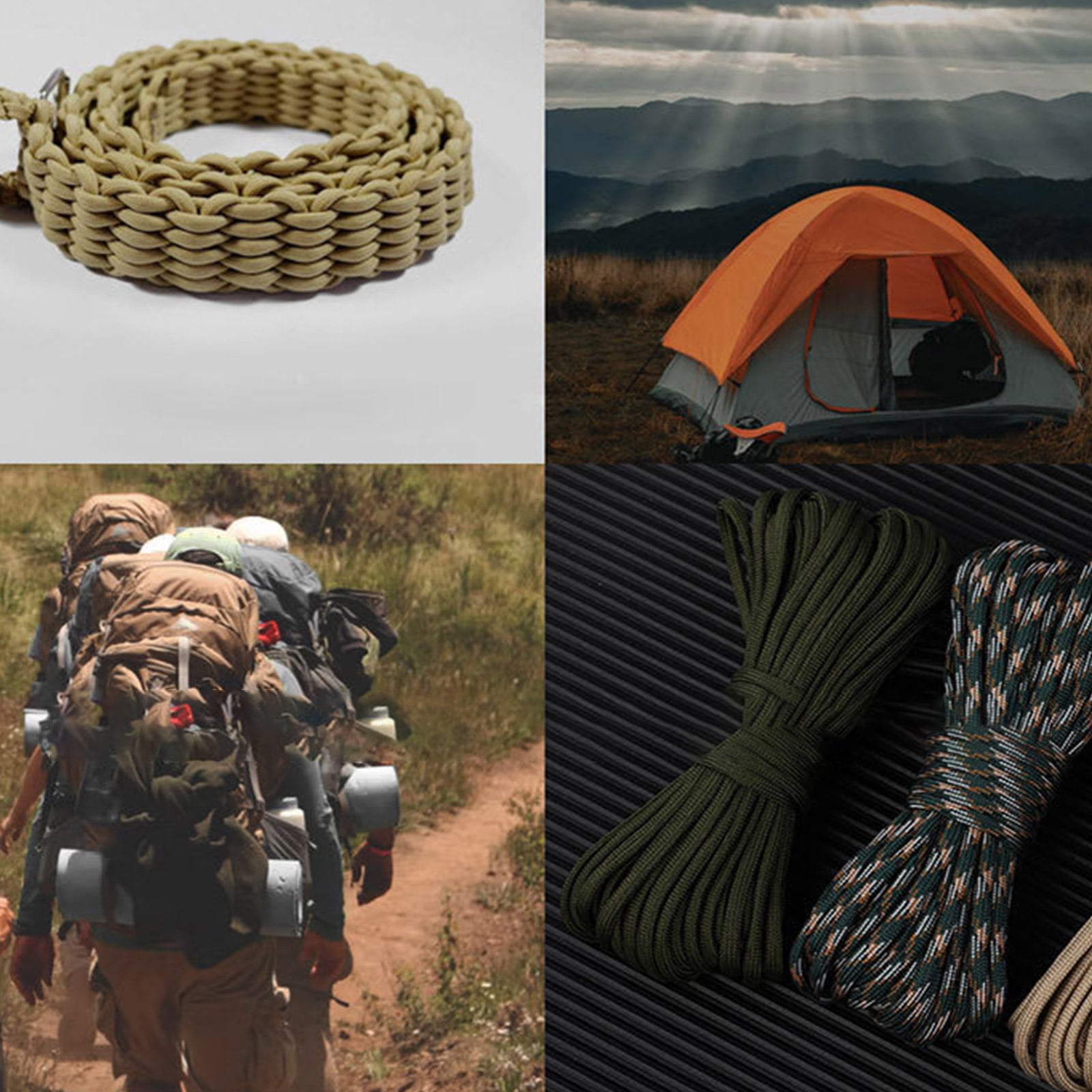 Survival Parachuted Cord Lanyard Outdoor Camping Rope Multifunction Rope for Tents Rock Climbing