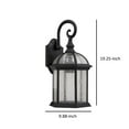 thumbnail image 4 of HAVANA DIVINE Transitional 1 Light Black Outdoor Wall Sconce 19" Height, 4 of 5