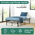 thumbnail image 3 of WLLJOY Twin Bed Frame Folding Metal Platform Bed Frame with Heavy Duty and Strong Bearing Capacity, 14 Inches High, Black, 3 of 9