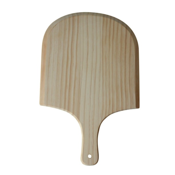 Pala de pizza de madera natural de 14 pulgadas, tabla para charcutería, espátula para pizza, paleta para hornear pizza y pan caseros.
