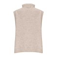 thumbnail image 5 of Rohuuque Women's Turtleneck Sweater Vest Sleeveless Cap Sweater Pullover Ribbed Knit Tops Stretch Loose Knitwear Khaki, 5 of 5