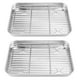 thumbnail image 1 of 2X Juego de Bandeja Y Rejilla para Horno Tostador de 9 Pulgadas, Bandeja para Hornear Pequeña de Acero Inoxidable con Rejilla para Enfriar, Bandeja para Hornear para Lavavajillas, 1 of 8