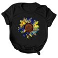 thumbnail image 1 of CHOK T-Shirt à Manches Courtes pour Femmes Blouse pour Femmes T-Shirt à Manches Courtes Hauts Imprimés Plage Décontracté Haut Ample, 1 of 4