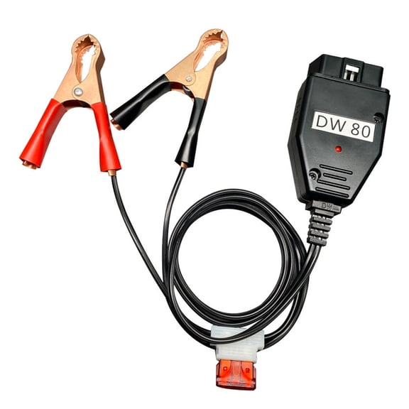 BIBABLYKE 2 in 1 Vehicle Power Supply Cable OBD2 Car Memory Saver 2 in 1 Vehicle Emergency Power Supply Cable with Clips-On