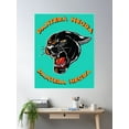 thumbnail image 2 of Pantera Negra Black Panter Tattoo Vintage Retro Style Poster Wall Art, Modern Wall Decor For Living Room Bedroom, 12x18 UNFRAMED, 2 of 3
