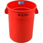Global Industrial Plastic Trash Can - 32 Gallon Red