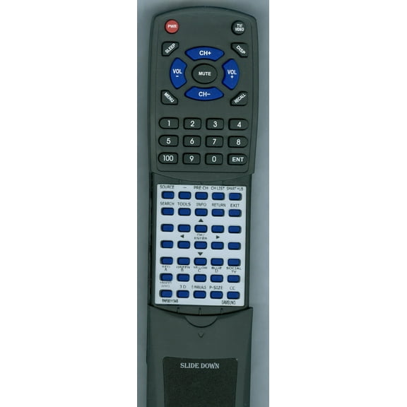 Replacement Remote for SAMSUNG BN5901134B, BN59-01134B, RMCQTD1AP2, UN55D6900, UN46D6900W, UN46D6900WFXZA, UN46D7000, UN46D7000LF, UN46D7000LFXZA, UN