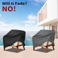 thumbnail image 4 of Waterproof Patio Chair Covers 2 Pack 27W x 24D x 31H inches，Lawn Outdoor Furniture Covers Black, 4 of 6