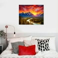 thumbnail image 5 of Grand Teton Canvas Wall Art Burnt Orange Wall Decor Mountain Sunset Pictures for Living Room Nature Scenery Colorful Forest Landscape Paintings Bedroom Home 20x16in, 5 of 6