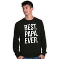 thumbnail image 5 of Best Papa Ever Fathers Day Gift Men's Long Sleeve Tee T Shirt Brisco Brands S, 5 of 6