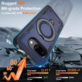 thumbnail image 4 of HCTian for Google Pixel-9A Case:Compatible with MagSafe & [HD Screen Protector×2],Metal Rotated Kickstand,Military Grade Drop Proof Anti-Fingerprint Protective Case for Pixel 9a, 4 of 7