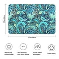 thumbnail image 3 of Blue Paisley and Floral Pattern Bathroom Rugs Mat,Non Slip Microfiber Bathroom Rug,Rubber Backing,Soft Bathroom Mats for Bathroom Floor,Tub and Shower,17x27in(43x68cm), 3 of 5