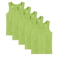 thumbnail image 2 of NAISIBABY Boys Girls Tank Tops 5-Pack, Breathable Soft Cotton Active Fit Summer Casual Undershirt Tees Green Size 12, 2 of 8