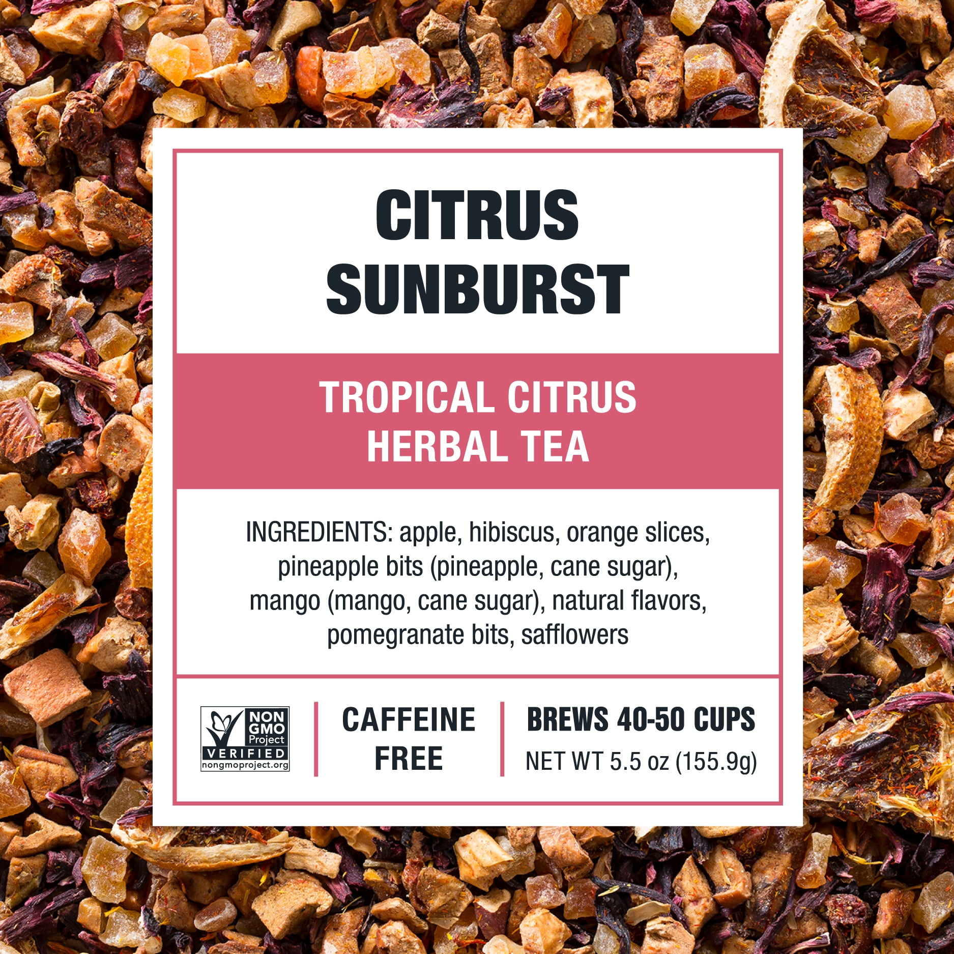 Tiesta Tea - Citrus Sunburst, Immunity Loose Leaf Fruit Tea, Caffeine Free, GMO-Free, Make Hot or Iced Tea & Brews Up to 50 Cups - 5.5 Ounce Refillable Tin