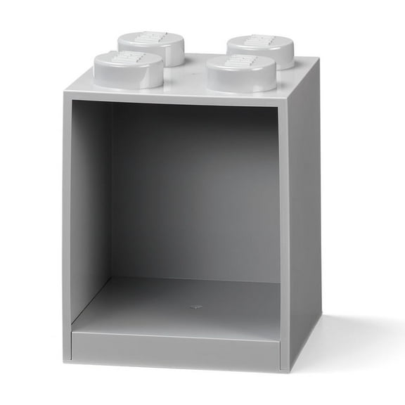 LEGO Storage Products: 41141740 4-Stud Brick Shelf Medium Stone Grey