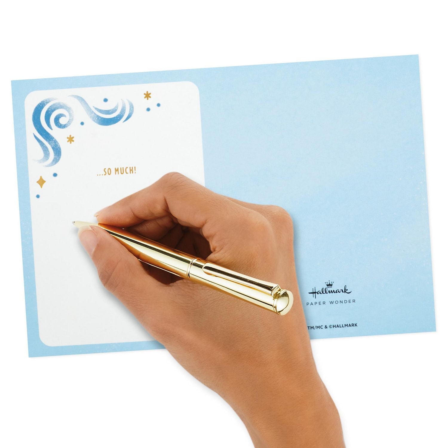 Hallmark Paper Wonder 3D Pop-up Thank-You Card, Nurses Day Card, Teacher Appreciation Card, Clergy Appreciation Card (Blue and Gold Flower)