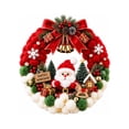 thumbnail image 3 of Ywbawe 25cm DIY Christmas Wreath Craft Kit for Adults Pom Pom Ornament Set for Front Door Xmas Decoration, 1 Set, 3 of 7