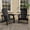 Black, variant on Walsunny Adirondack Chairs Set of 2 Fire Pit Chair Set with Connecting Tray Cup Holder Removable Tabletop,All-Weather HDPE Outdoor Chair Set for Patio Garden Lawn,Black