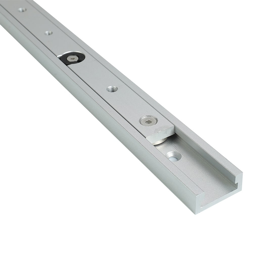 1 Set Aluminum Alloy Miter Track and Miter Bar Slider Table Saw Woodworking Tool 600Mm T Track + 450Mm Miter Bar