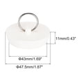 thumbnail image 2 of Goma Fregadero Tapón, Blanco Drenaje Tapón Ajuste 1-3/4" a 1-7/8" Drenaje con Colgante Anillo para Bañera Cocina y Baño, 2 of 5