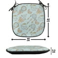 thumbnail image 4 of Boho Chair Seating Cushion Set of 2, Pattern with Abstract Circular and Triangular Dreamcatchers, Seat Pads for Office with Anti-slip Backing, 16"x16", Multicolor, by Ambesonne, 4 of 7