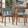 thumbnail image 5 of Simple Living  4-Piece Nettie Solid Wood Dining Set Walnut/Teal, 5 of 5