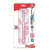 Pentel EnerGel Alloy Retractable Gel Pens - Medium Pen Point - 0.7 mm Pen Point Size - Refillable - Retractable - Black Gel-based Ink - Metallic Pink Aluminum Alloy Barrel - Stainl | Bundle of 5