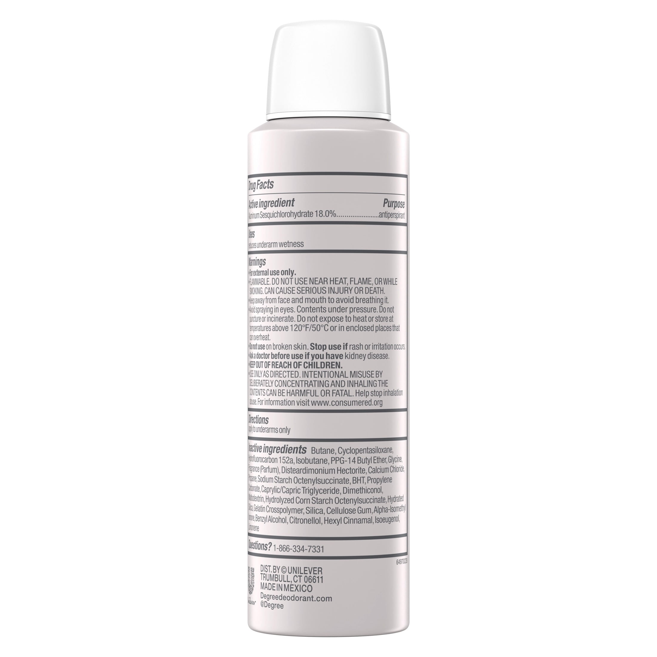 Degree Clinical Strength Antiperspirant Deodorant 96-Hour Sweat and Odor Protection Ultra Dry Spray 5x Types of Sweat, 3.8 oz