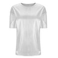 thumbnail image 7 of Posijego Women's Metallic T Shirts Glitter Sparkly Short Sleeve Tops Going out Tees Party Club Blouses, 7 of 7
