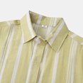 thumbnail image 5 of QBGSAY Mens Shirts Casual Shirt Stripe Printed Shirt Short Sleeve Breasted Turn Down Shirt Soft Fashion Shirt Classic And Comfortable Top, 5 of 9
