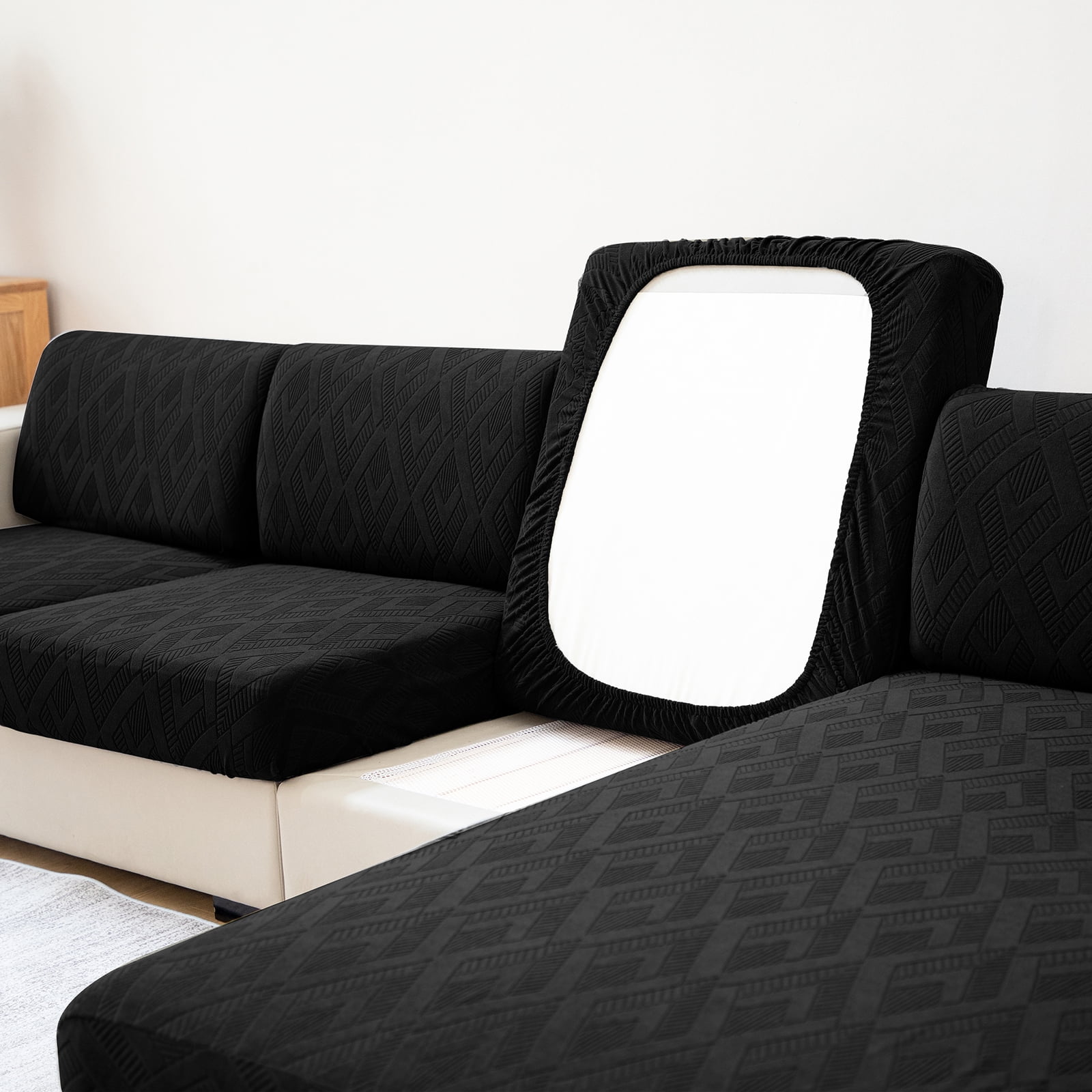 Lapalife Stretch Jacquard Couch Cushion Cover, Water Resistant Sofa Slipcover Sofa Seat Cover