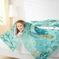 thumbnail image 5 of Manfei Cute Sea Turtle Bedding Sets Twin with Comforter, Ocean Animal Comforter Sets Twin Size, Turquoise Coral Reversible Down Comforter, Lightweight Bedroom Decoration, 2pcs, 5 of 9