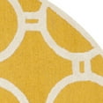 thumbnail image 4 of SAFAVIEH Cambridge Joss Geometric Circles Wool Area Rug, Gold/Ivory, 6' x 6' Round, 4 of 5