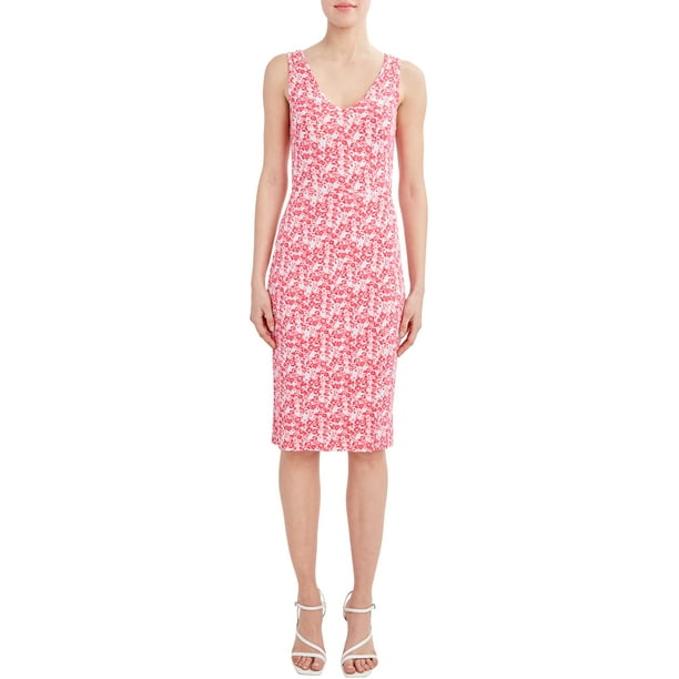 BCBG Paris Women's VNeck Jersey Midi Dress