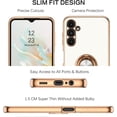 thumbnail image 2 of for Samsung Galaxy A14 5G Case, Galaxy A14 Case with 360 ° Rotatable Ring Holder Kickstand Car Mount Supported Electroplated Shockproof Phone Case for Samsung Galaxy A14 5G-White, 2 of 16