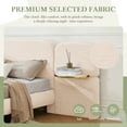 thumbnail image 5 of Christopher Knight Home King Size Upholstered Platform Bed Frame with Headboard and Nightstands, Beige, 5 of 9