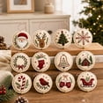 thumbnail image 4 of Christmas 12Pcs Embroidery Ornament Kit, Christmas Holiday DIY Set for Home Decor , Beginner Embroidery Kit for Adults, 4 of 4