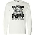 thumbnail image 3 of Inktastic Gaming Makes Me Happy Long Sleeve T-Shirt, 3 of 5