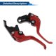thumbnail image 5 of Palancas de freno y embrague cortas únicas para Honda Monkey 125 2019-2024, palanca de freno ajustable de aleación de aluminio rojo sólido, 1 par, 5 of 7