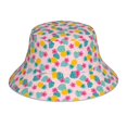 thumbnail image 3 of Daiia Pineapple And Leaves Pattern Bucket Hat - Trendy Cotton Sun Hat for Beach, Golf, Fishing - Fun Outdoor Vacation Boonie for Men and Women, 3 of 9