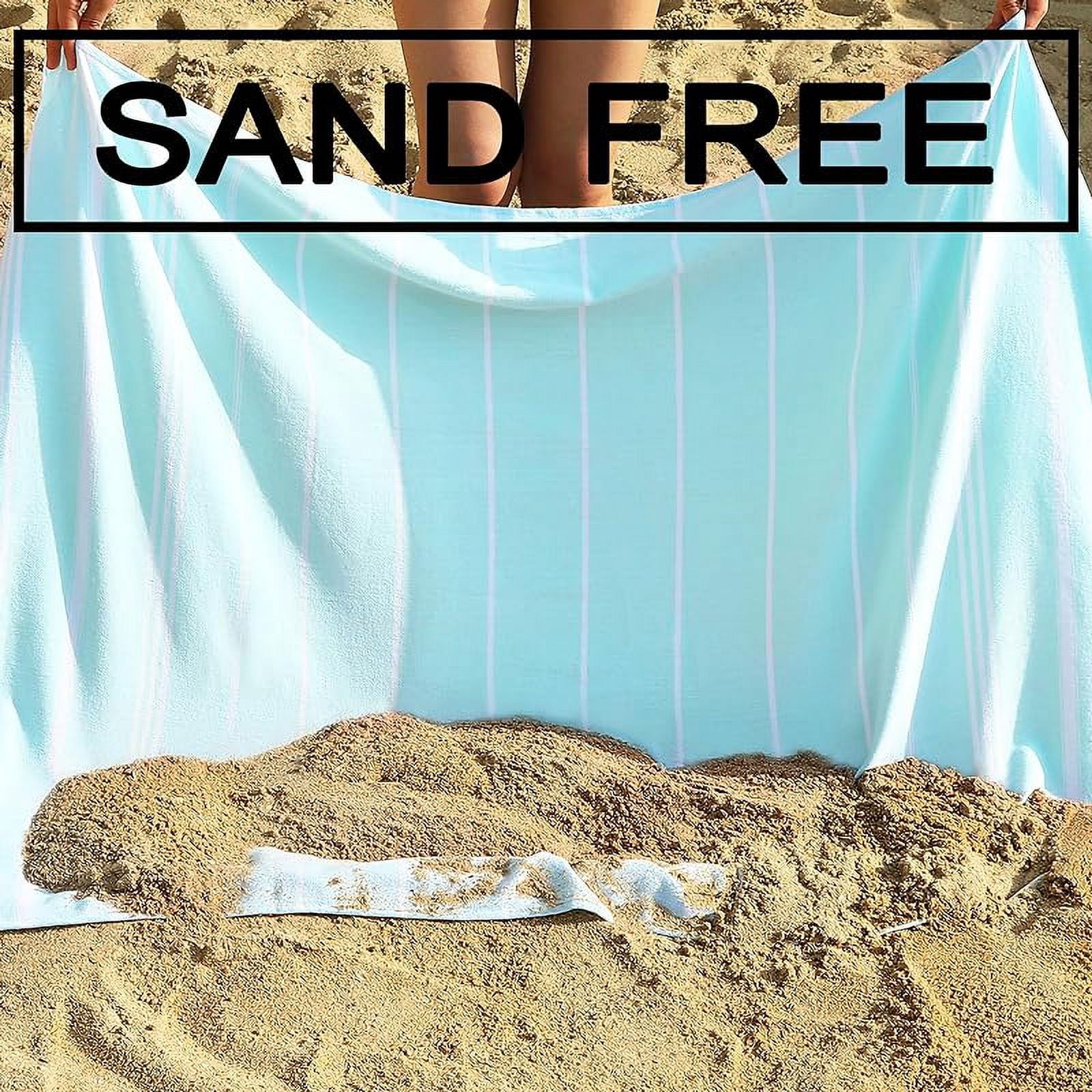 Beach Towel 2 Pack,Sand Free Beach Towels Oversized 39 x 72,Turkish Beach Towel Quick Dry Towel,Lightweight Pool Towels for Adults Travel Towel,Cool Beach Essentials Super Absorbent Towels