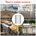 thumbnail image 4 of Flroha 14W 20H Double Layer Bbq Double Access Door 14W X 20H Inch, BBQ Door Stainless Steel Wall Construction Vertical, Outdoor Kitchen Door For BBQ Island, Grilling Station, Outside Cabinet, 4 of 5