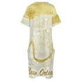 thumbnail image 4 of New Orleans Map Gold Loose Pocket Dress women"s summer clothing 2025 luxury woman party dress Long dress, 4 of 6